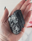 Unique Jumbo Raw Black Tourmaline Crystal Natural Rough Gemstone | Root - 1