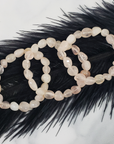 Rose Quartz Crystal Natural Gemstone Nugget Bead Bracelet