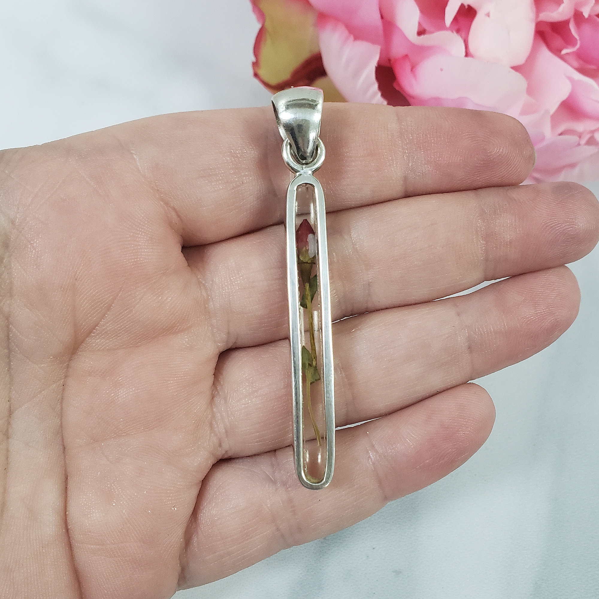 Unique Rosebud Sterling Silver Pendant | Fairytale - 3