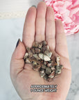 Rosita Rosetta Jasper Gemstone Natural Crystal Chips By the Ounce - 3