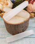 Rough Selenite Crystal Rough Stick - One 3.75 Inch Stick