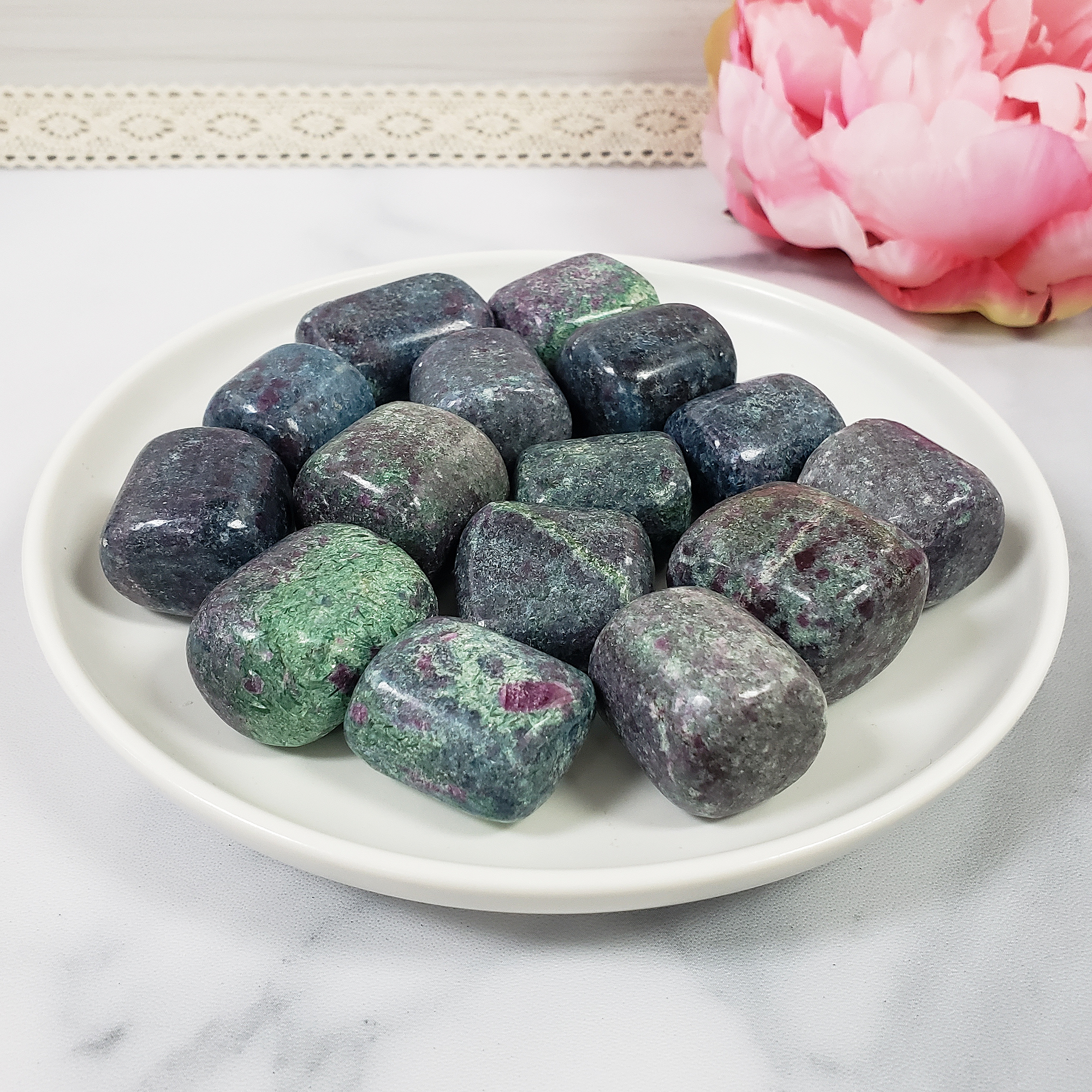 Ruby Kyanite Fuchsite Natural Gemstone Tumbled Stone