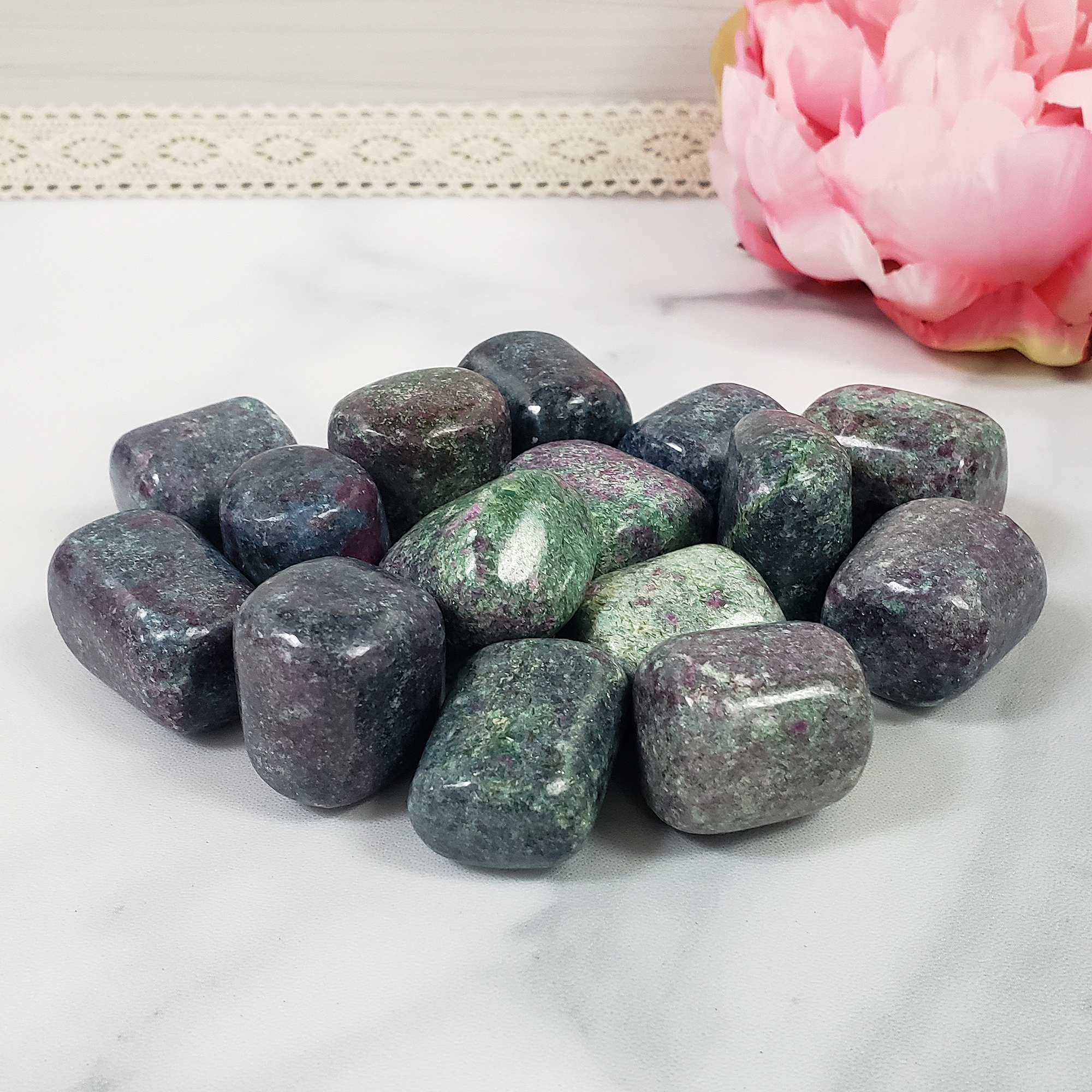 Ruby Kyanite Fuchsite Natural Gemstone Tumbled Stone - 3