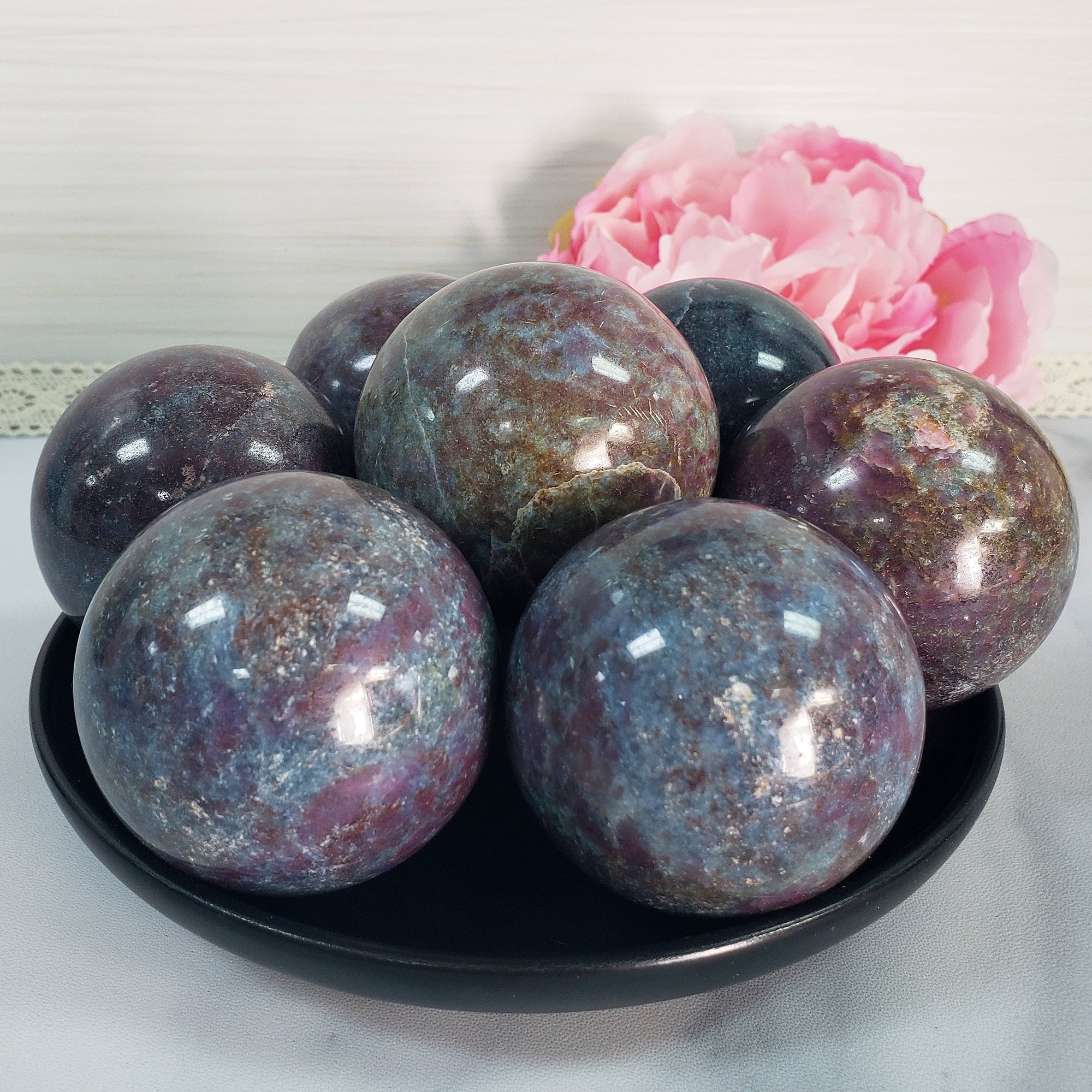 Ruby Kyanite Crystal Sphere Natural Gemstone Orb | 50mm - 58mm