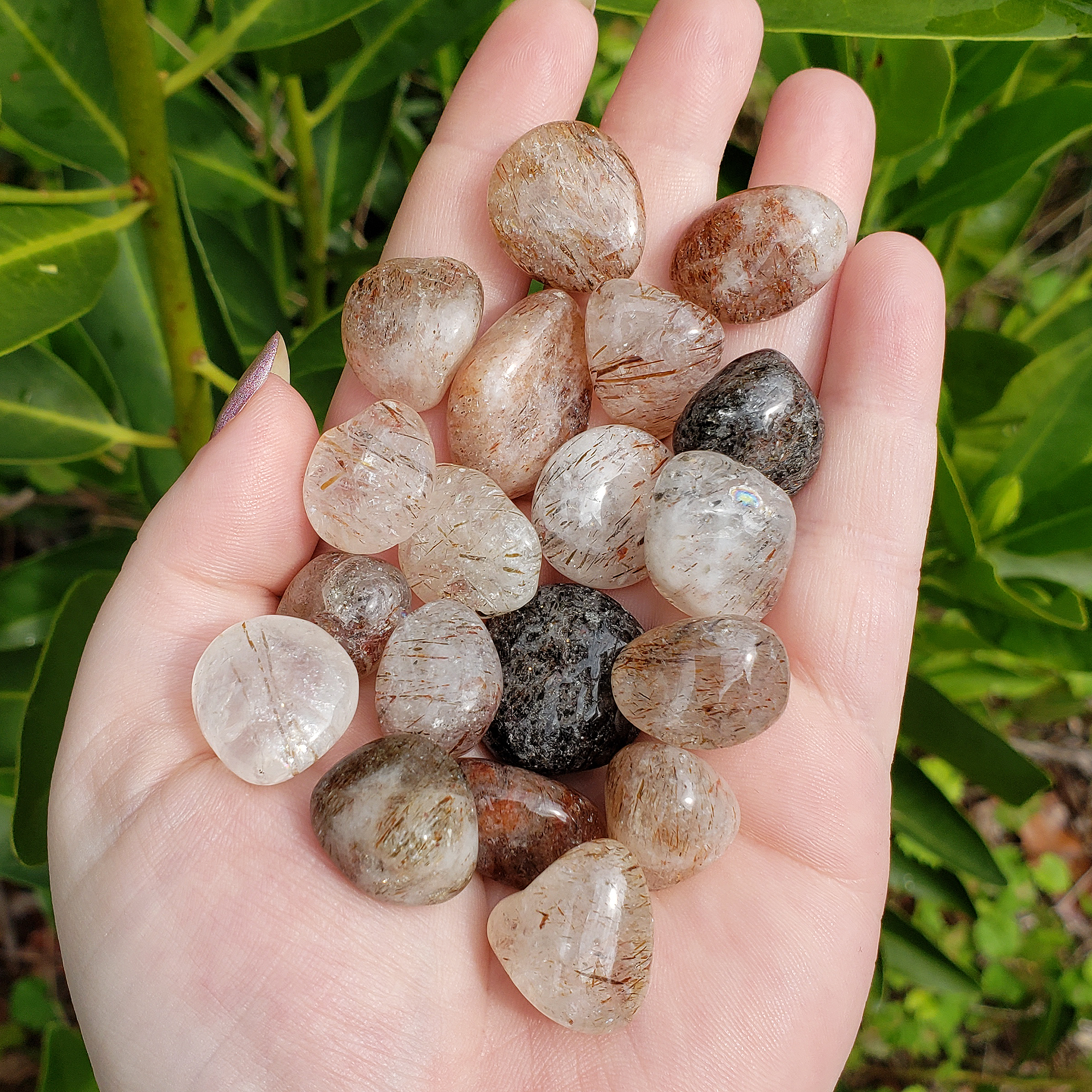 Rutilated Quartz Crystal Natural Gemstone Tumbled Stone - Sunlight 2