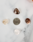 Rutilated Quartz Crystal Natural Gemstone Tumbled Stone - Size Comparison