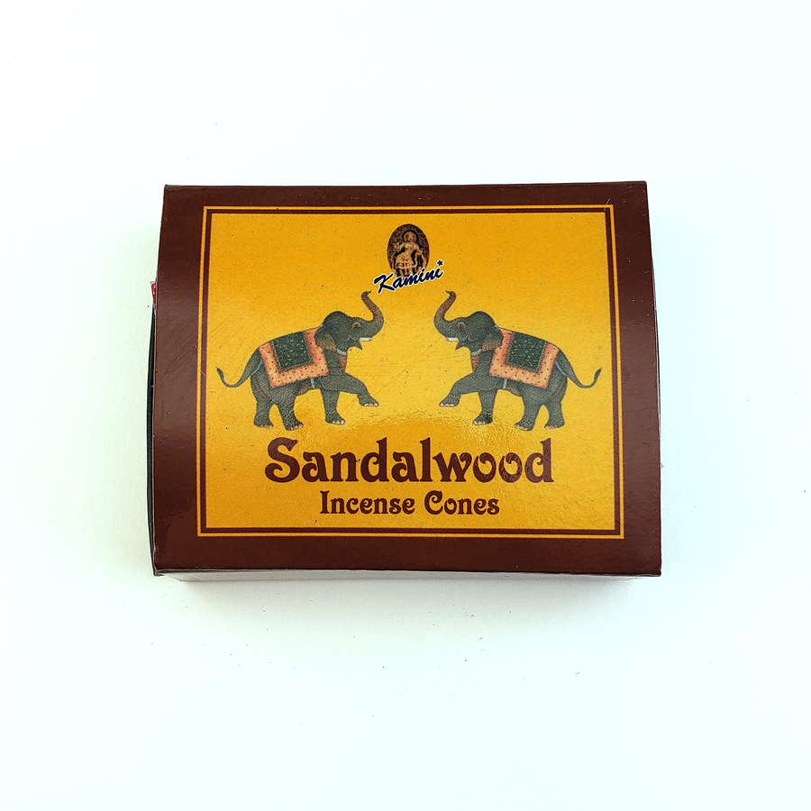 Sandalwood Scented Kamini Incense Cones - Set of 10 Incense Cones