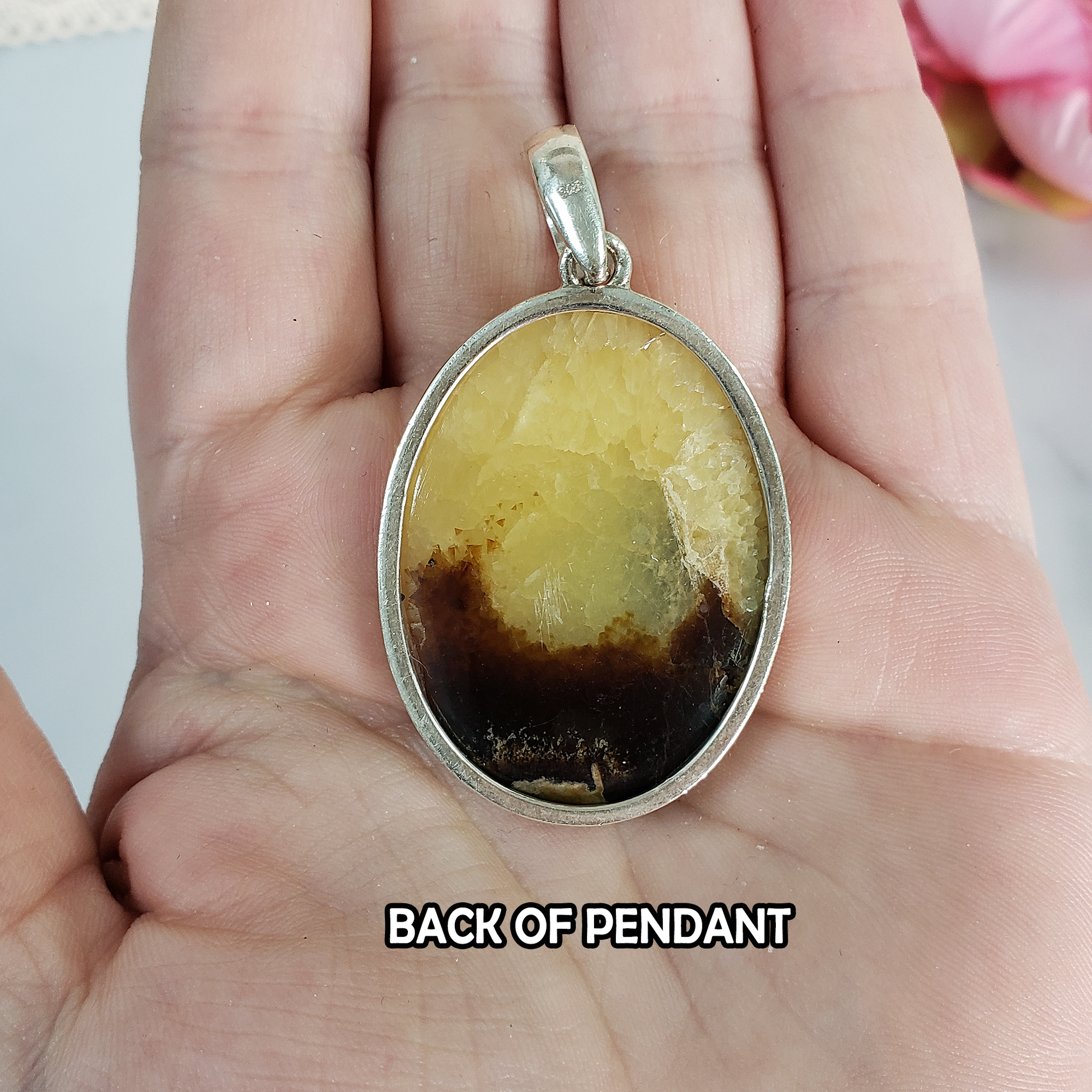 Unique Septarian Stone Natural Gemstone 925 Sterling Silver Pendant - Sansa - 3