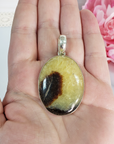 Unique Septarian Stone Natural Gemstone 925 Sterling Silver Pendant - Sansa - 2