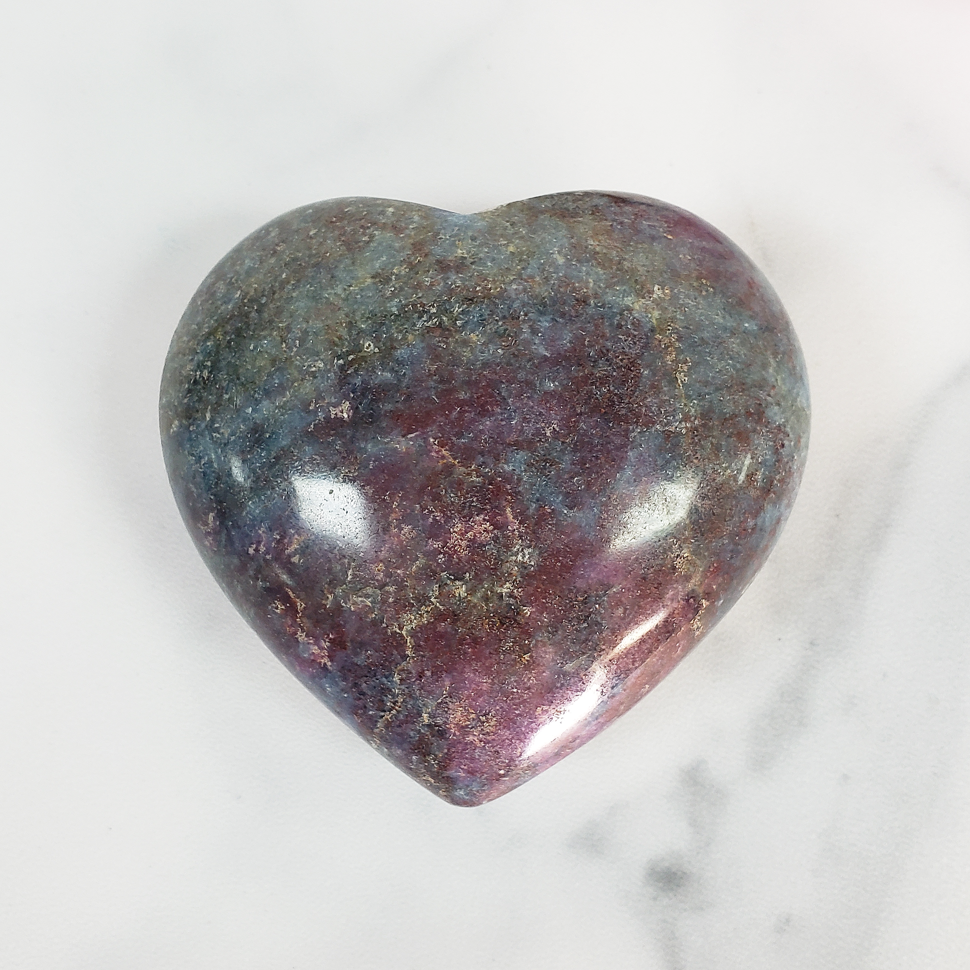 Unique Ruby Kyanite Crystal Heart Natural Gemstone Carving | 67mm | Season