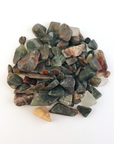 Seftonite Bloodstone Natural Gemstone Chips By the Ounce - On White Background