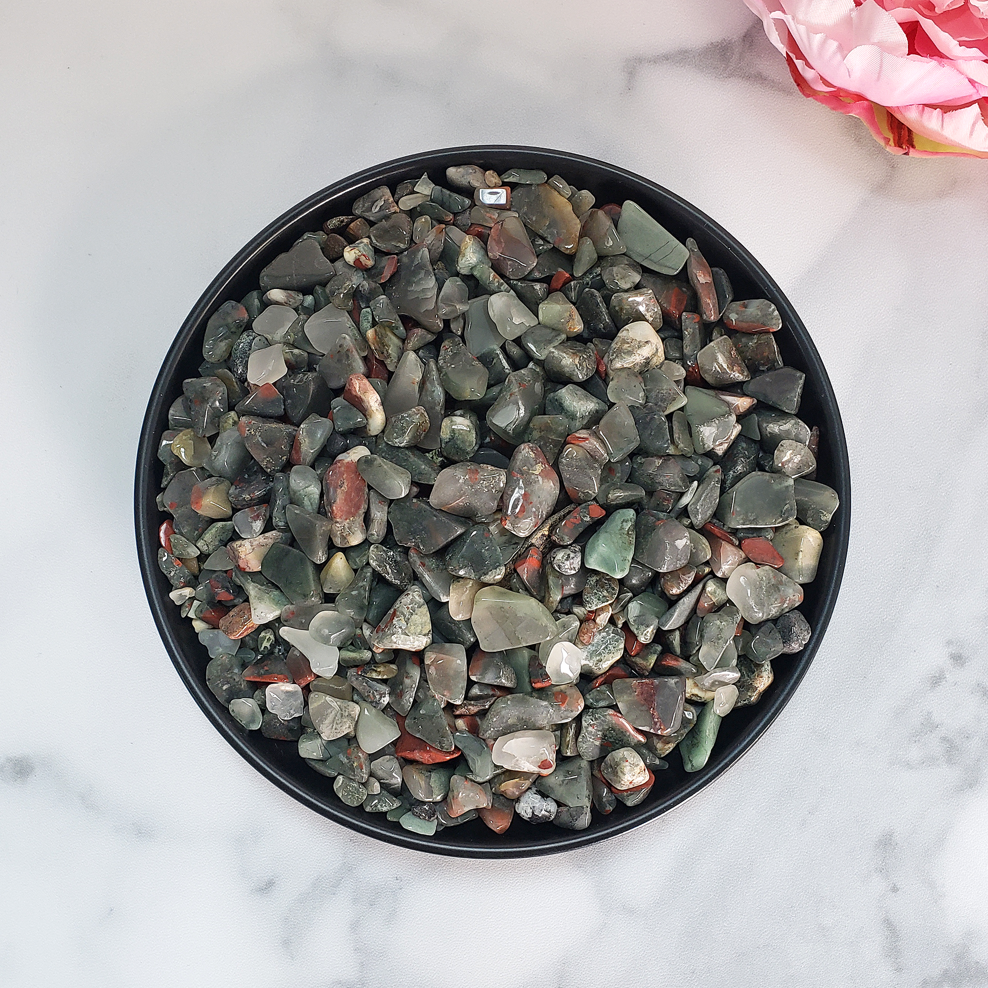Seftonite Bloodstone Natural Gemstone Chips By the Ounce