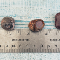 Self Care & Recovery - Set of Four Tumbled Stones with Pouch - Measurements