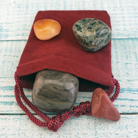 Self Love & Confidence - Set of Four Tumbled Stones with Pouch