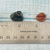 Self Love & Confidence - Set of Four Tumbled Stones with Pouch - Measurements