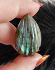Unique 35 Carat Labradorite Cabochon Natural Gemstone Carving | Siren - 1