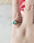Abalone Shell Mother of Pearl Natural Gemstone 925 Sterling Silver Ring | Size 7 - B