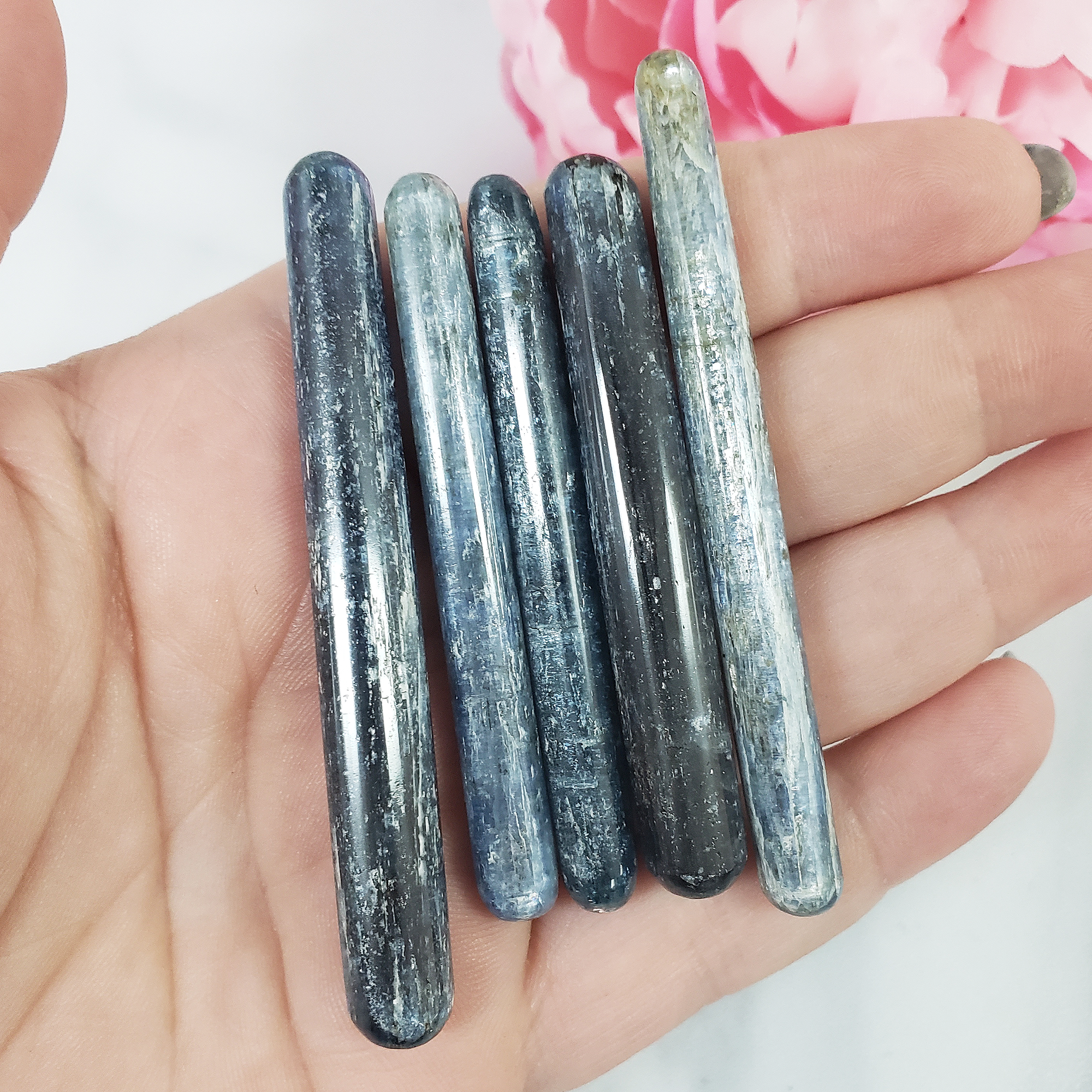 Slim Blue Kyanite Crystal Wand Natural Gemstone | Multiple Sizes - 1