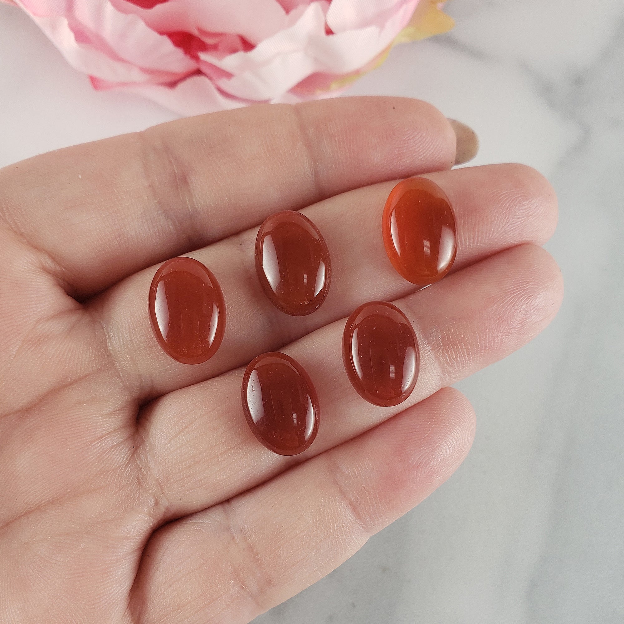 Carnelian Crystal Gemstone Natural Stone Cabochon | 14mm