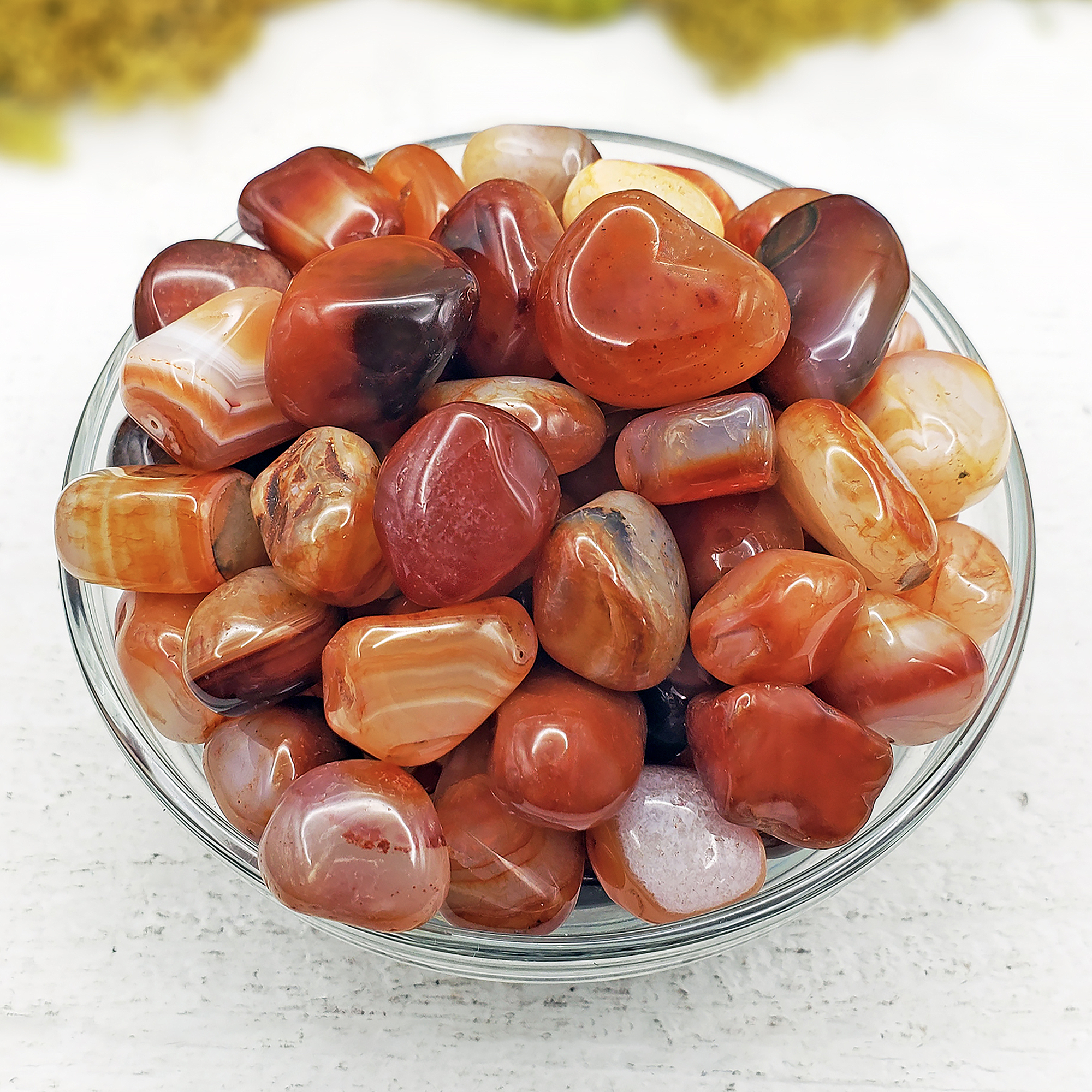 Carnelian Crystal Natural Gemstone Tumbled Stone | SMALL - 1