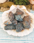 Blue Apatite Natural Raw Crystal Rough Gemstone - Small - In Shell