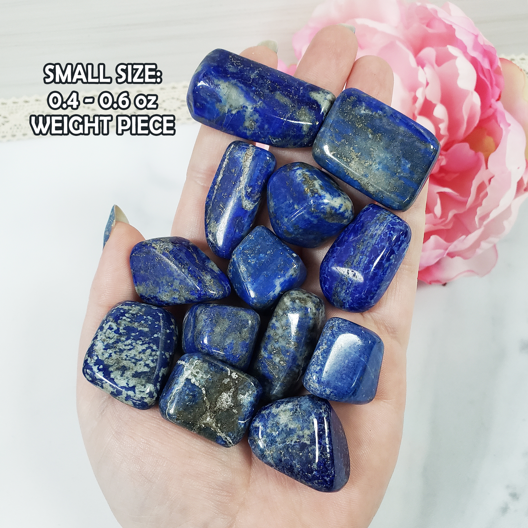 Lapis Lazuli Crystal Natural Gemstone Tumbled Stone | One Stone | Multiple Sizes! - 4