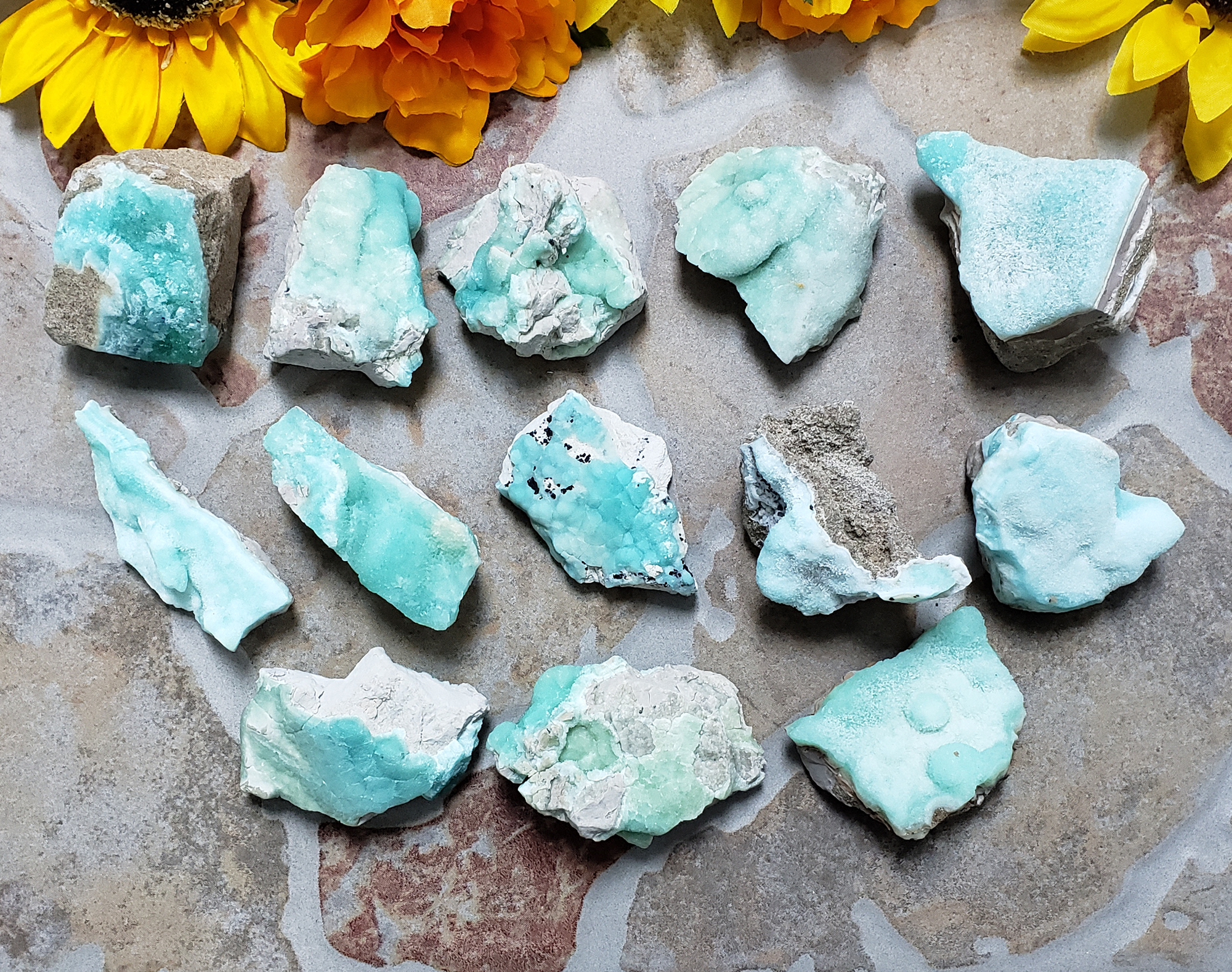 Smithsonite on Matrix Stone Natural Gemstone Cluster - One Stone