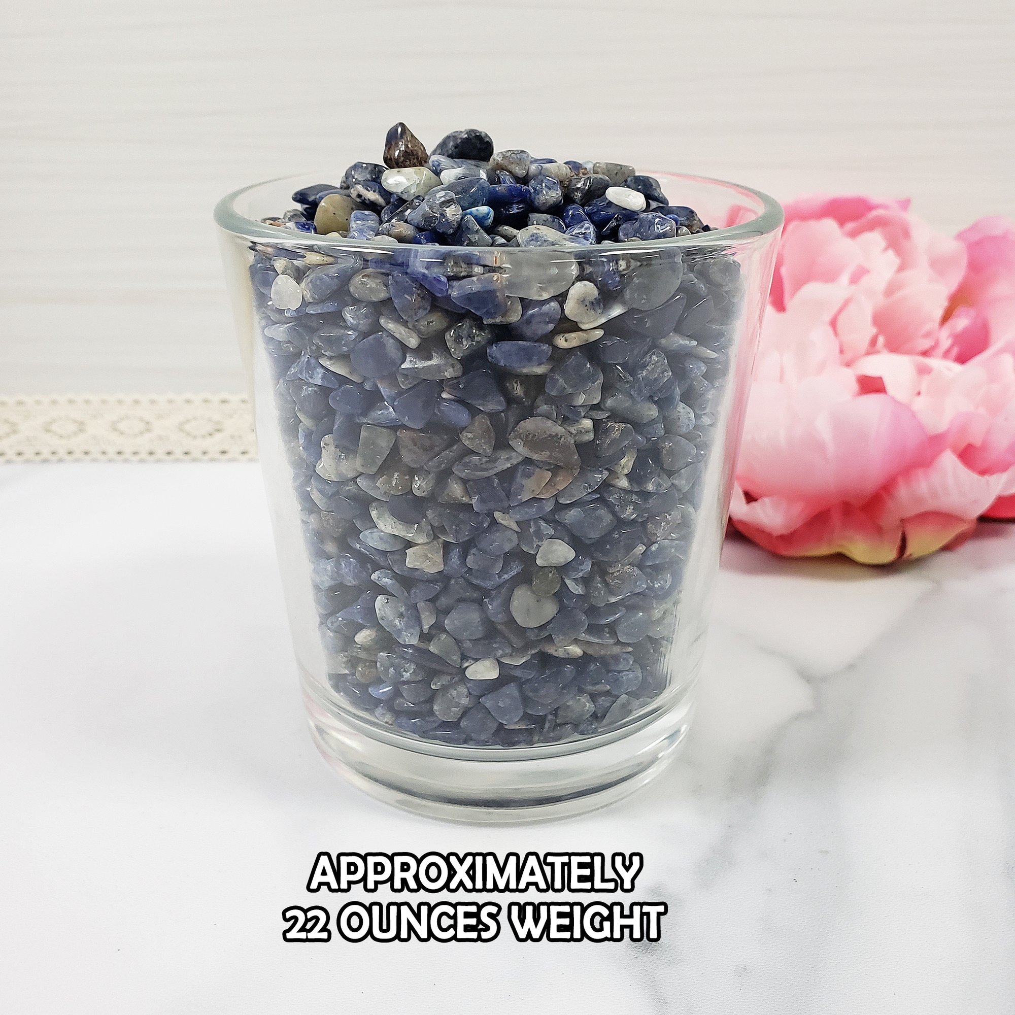 Sodalite Crystal Natural Gemstone Chips By the Ounce - 3