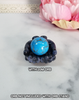 Sodalite Crystal Natural Gemstone Offering Hands Sphere Display Stand - 3