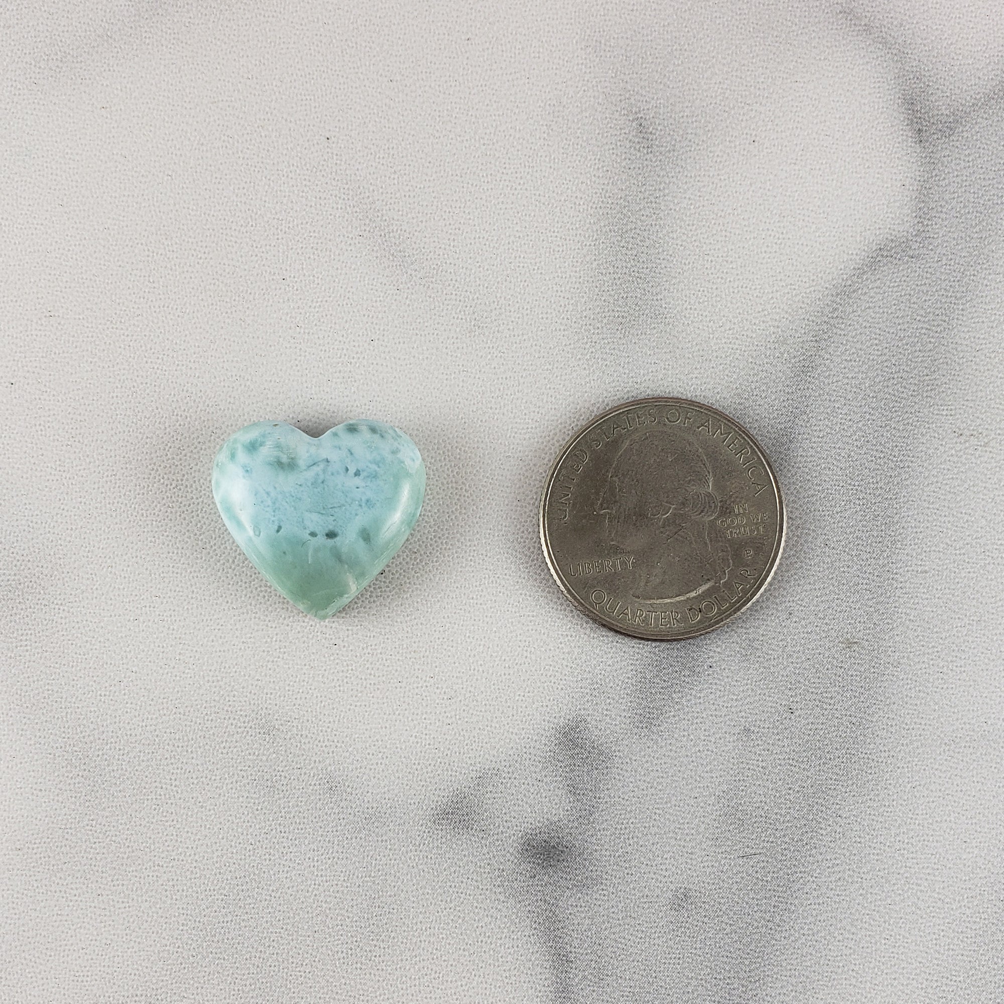 Unique High Quality Larimar Stone Heart Natural Gemstone Cabochon | Sowilo - 4