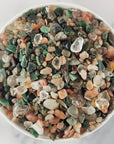 Sparkling Success Natural Crystal Confetti Chips Mix By the Ounce | Quartz Crystal, Garnet, Sunstone, & Green Aventurine - 2
