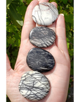 Spiderweb Jasper Crystal Palm Stone Worry Stone Meditation Tool - 3