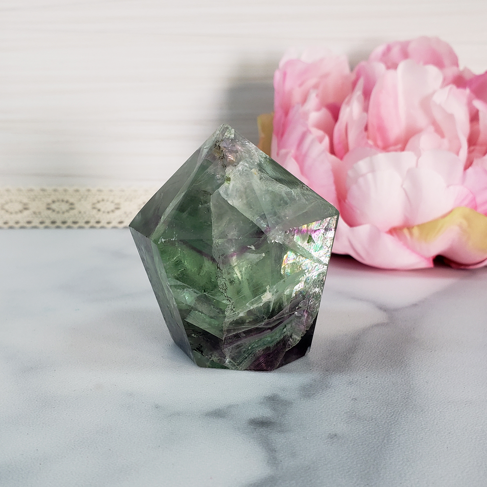 Unique Fluorite Crystal Tower Natural Gemstone | Star