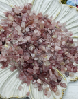 Strawberry Quartz Crystal Natural Gemstone Chips By the Ounce - Avalanche