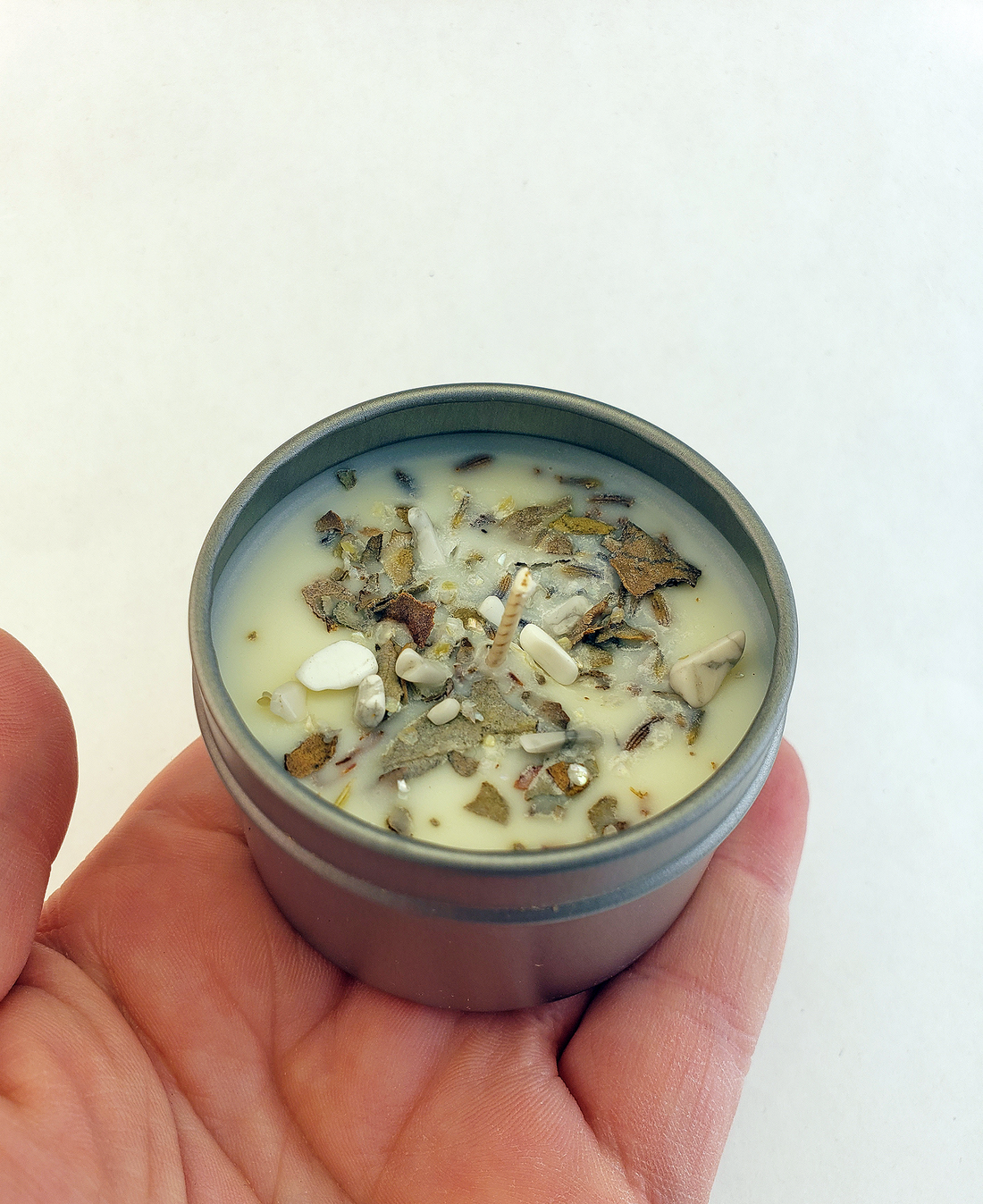 Stress Relief - 2oz Natural Coconut Soy Wax Handmade Scented Candle - Scented with Essential Oils - White Sage Lavender