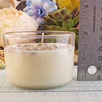 Stress Relief - Coconut Soy Wax Handmade Scented Tumbler Candle - Measurements