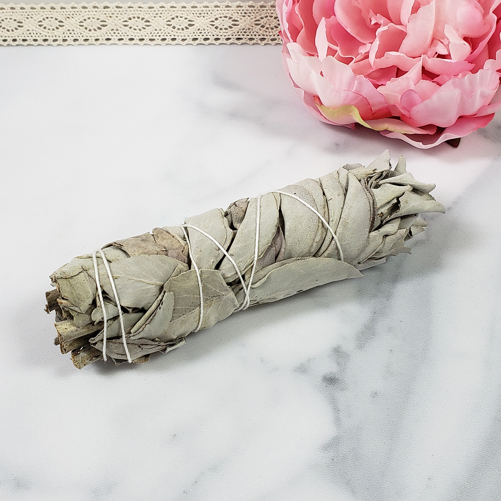 White Sage Smudge Stick | Smudging Sage for Spiritual Cleansing - On Tile