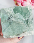 Unique Dendritic Green Fluorite Crystal Cube Natural Gemstone | Terra - 4