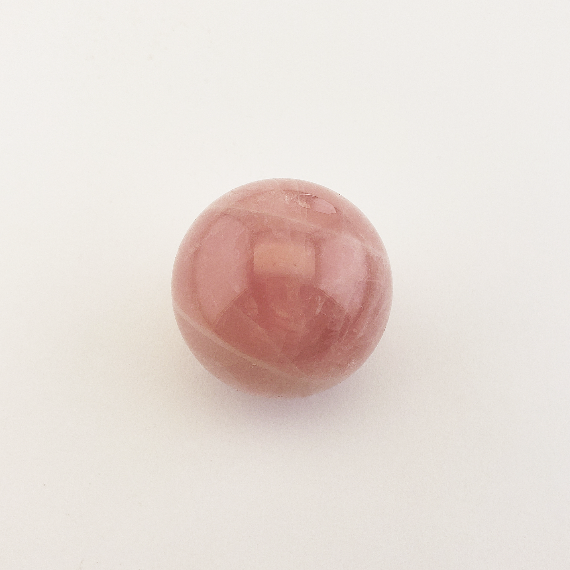 Unique Rose Quartz Crystal Sphere Natural Gemstone Orb | 37mm | Tiara - 1