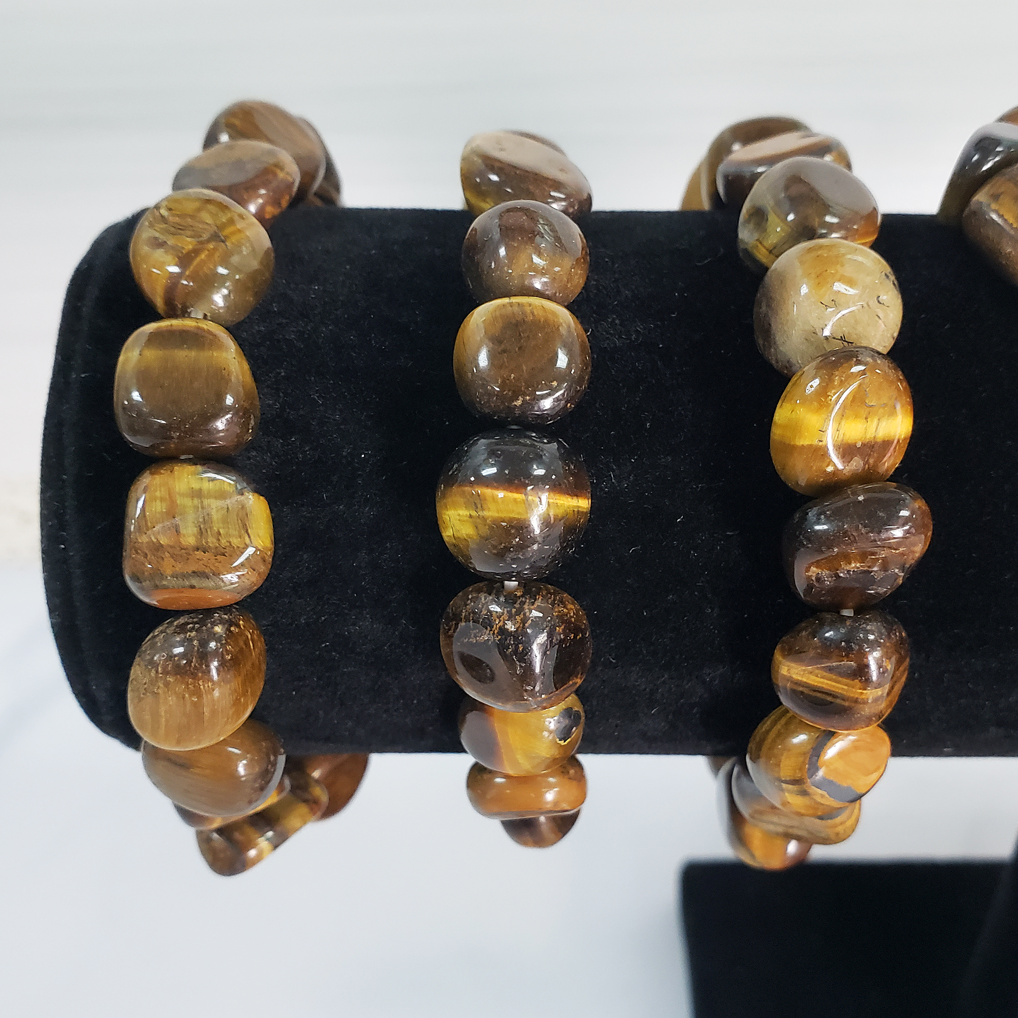 Tigers Eye Stone Natural Crystal Nugget Bead Bracelet - 2