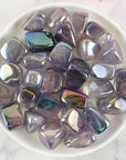 Rainbow Aura Amethyst Crystal Titanium Aura Coated Tumbled Stone | One Stone - Ethereal Aura Amethyst