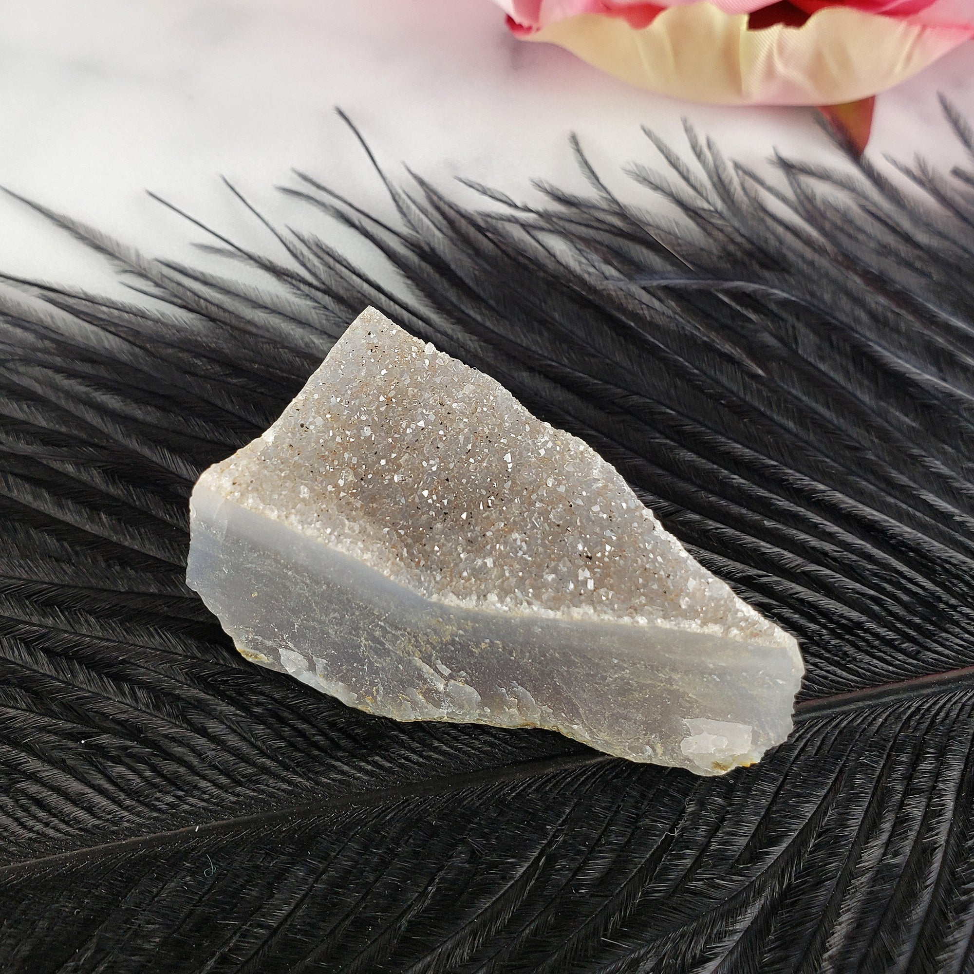 Unique Druzy Agate Crystal Cluster Natural Gemstone | Jiji - 1