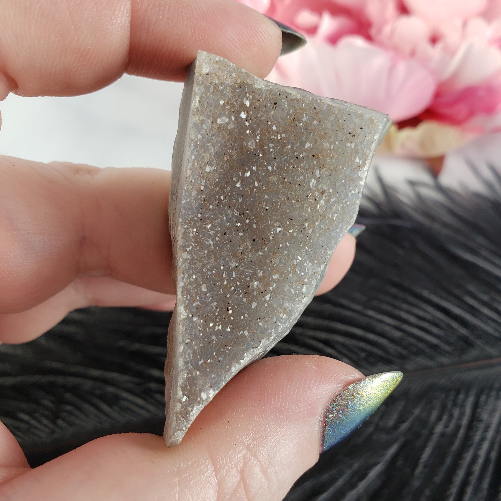 Unique Druzy Agate Crystal Cluster Natural Gemstone | Jiji