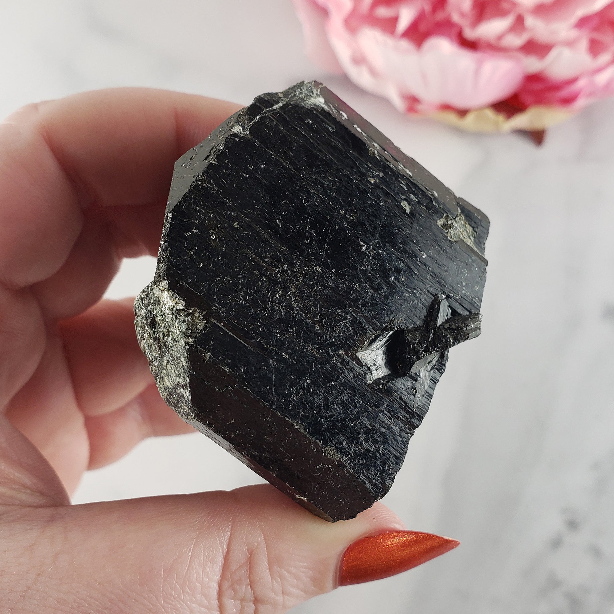 Unique Large Raw Black Tourmaline Crystal Natural Rough Gemstone | Triad