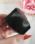 Unique Large Raw Black Tourmaline Crystal Natural Rough Gemstone | Triad - 3