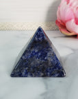 Unique Blue Sodalite Gemstone Natural Crystal Pyramid | 2 Inch Base | Truth