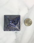 Unique Blue Sodalite Gemstone Natural Crystal Pyramid | 2 Inch Base | Truth - 5
