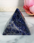 Unique Blue Sodalite Gemstone Natural Crystal Pyramid | 2 Inch Base | Truth - 2