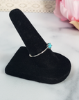 Turquoise Stone Natural Gemstone Sterling Silver Ring - Horizon