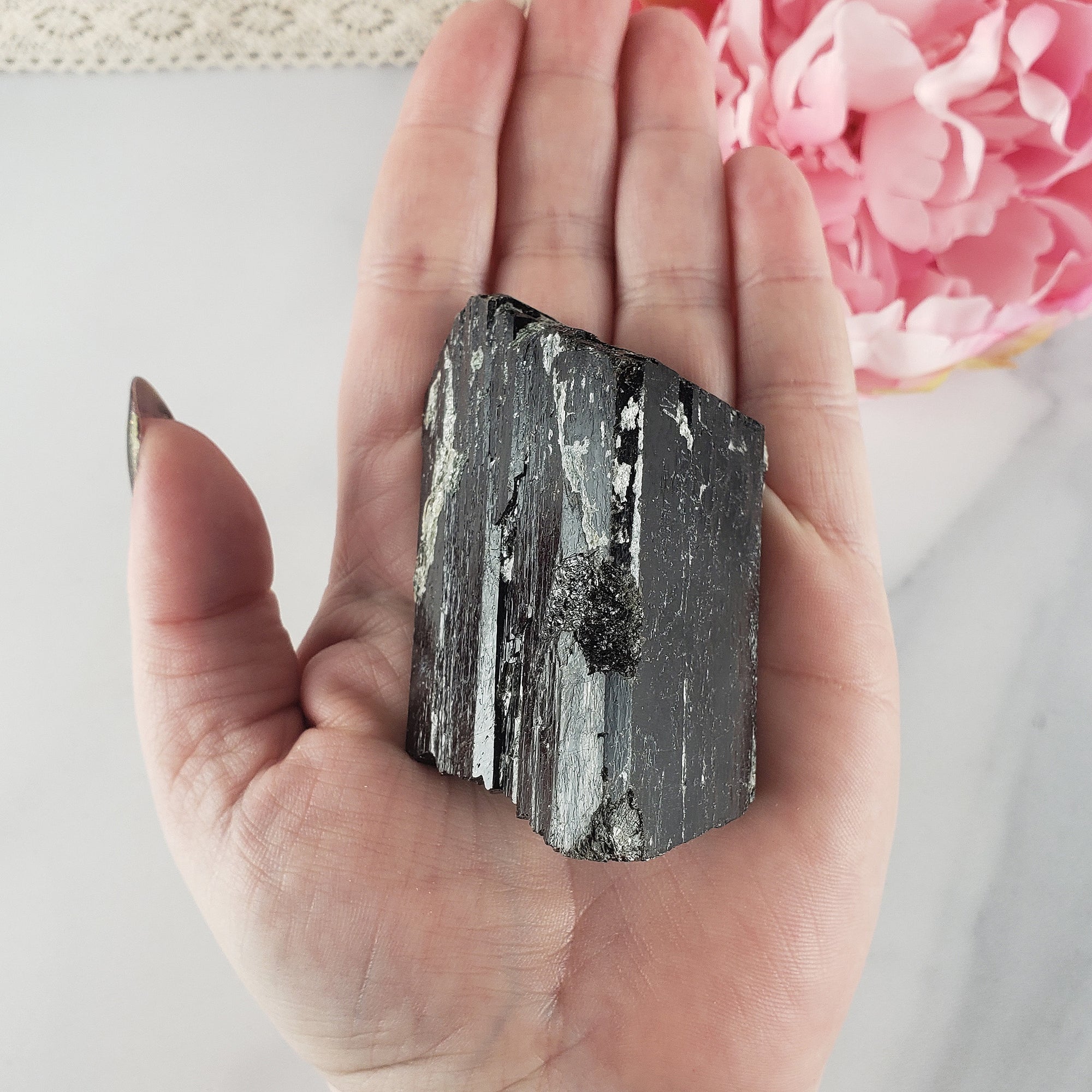 Unique Large Raw Black Tourmaline Crystal Natural Rough Gemstone | Terra  3